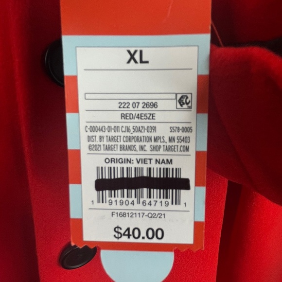 Cat & Jack NWT Girls Red Faux Fur Hooded Coat - size XL (14/16) - Picture 9 of 13